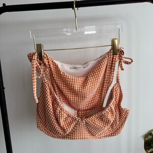Orange Gingham Women's Swimsuit